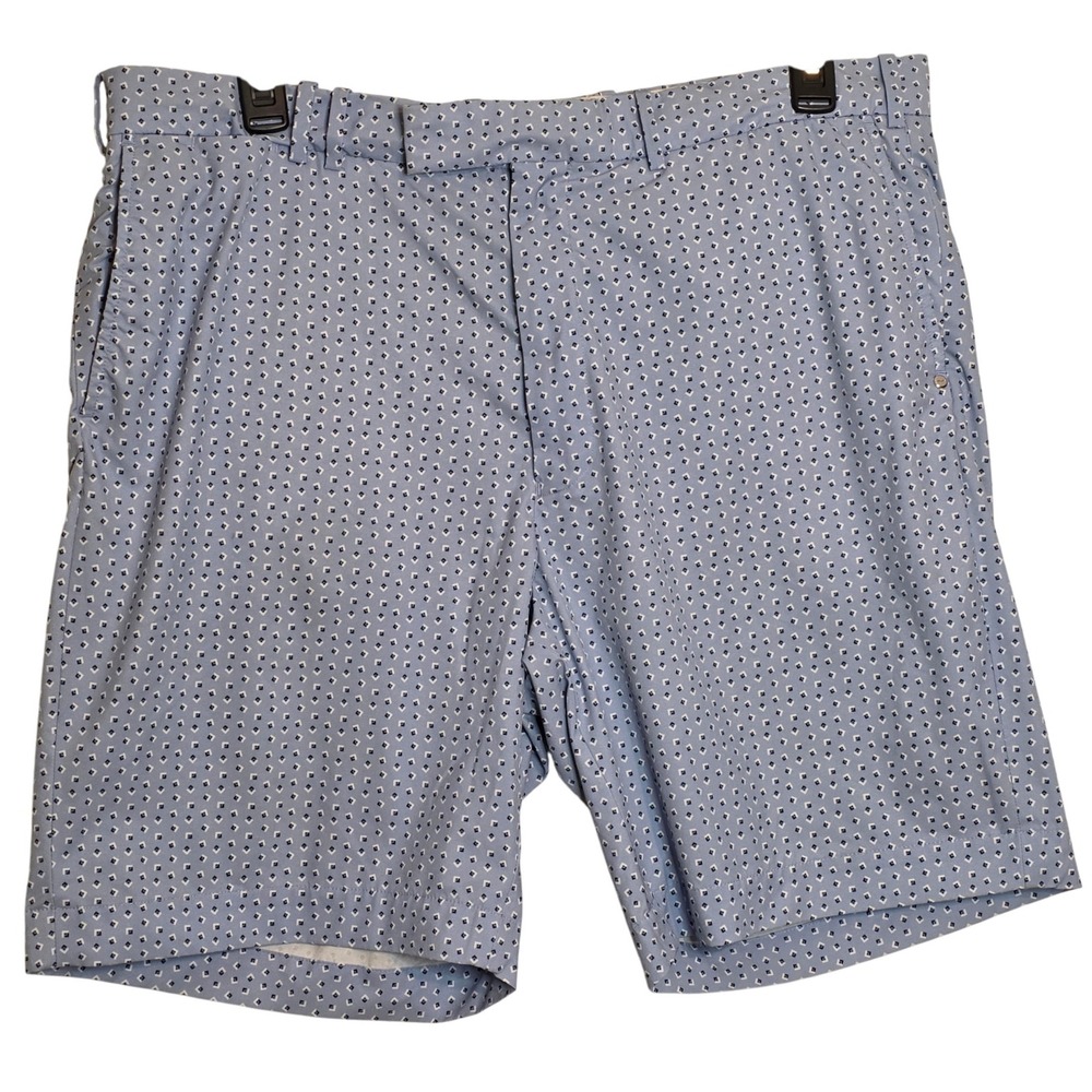 RLX Ralph Lauren Men's Golf Shorts Blue Patterned Flat Frontโ Size 38 READ